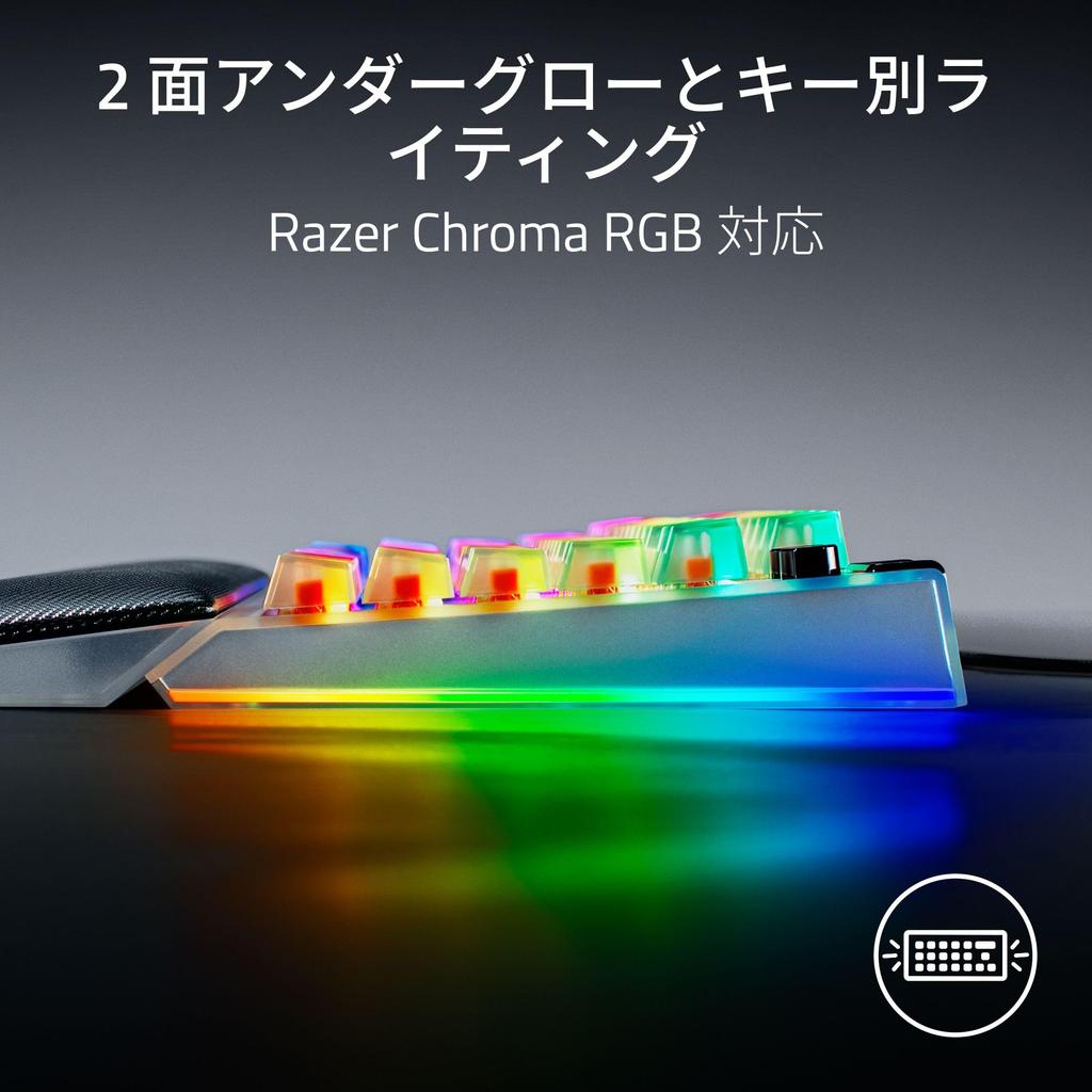 Razer Teclado Gamer BlackWidow V4 75% Phantom White Edition Layout Inglês
