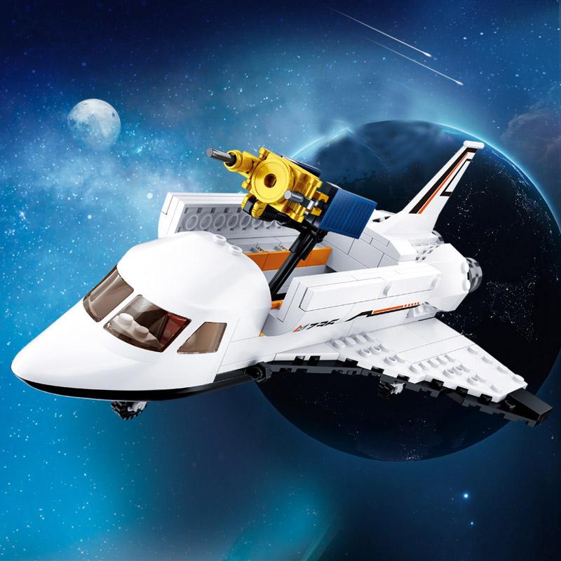Space Shuttle Launch Center Lunar Lander Model Building Blocks Spaceship Spaceport Figure Rocket Bricks Construction Toys