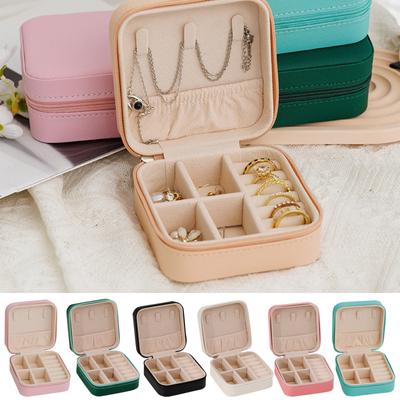 Earring Ring Jewelry Display Storage Box Case Organizer Flannel Tray Holder Gift