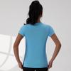 2025 Women's Sporty Casual V-Neck Short-Sleeve Solid Color Yoga Pullover Top
