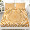 3D Bohemian Style Imagination Print Fitted Sheet Set Soft Breathable Mattress Cover Bedding Set with 1/2 Pillowcases