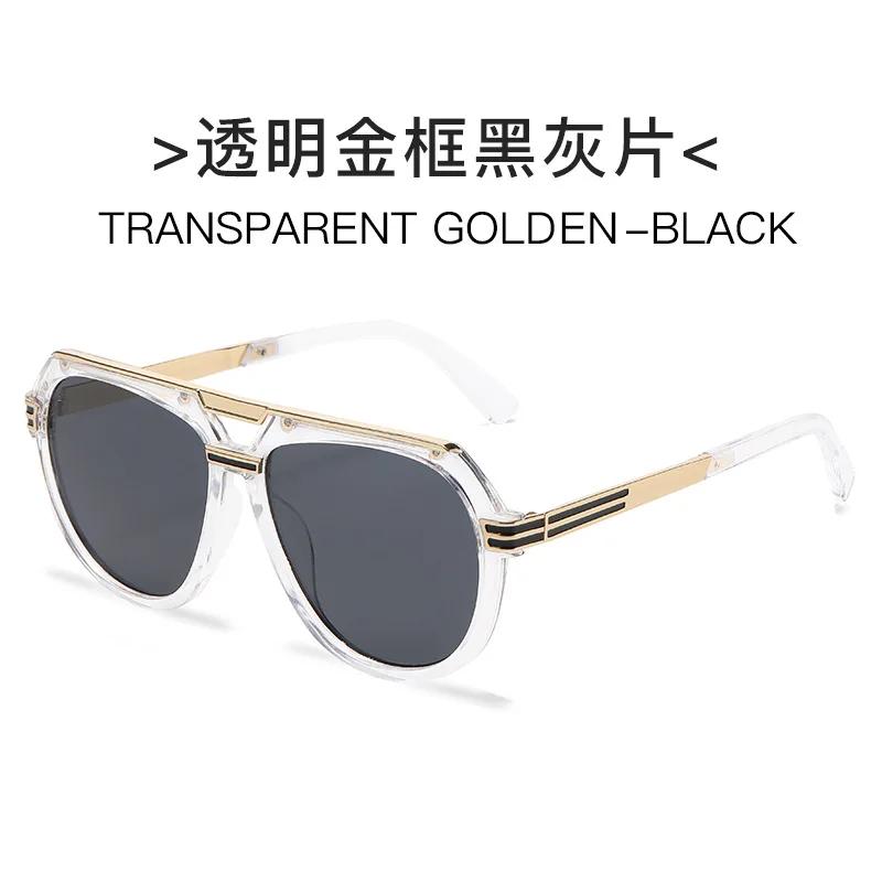 

New Fashion Big Frame Sunglasses Men Square Metal Sun Glasses Women Retro Sun Glasses Vintage High Quality Gafas Oculos De Sol