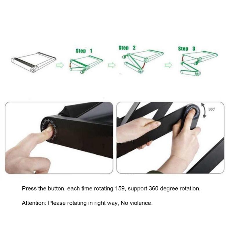 Laptop Desk With Mouse Board Portable Aluminum Alloy Adjustable Folding Computer Stand