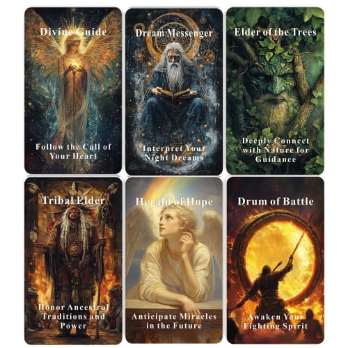 Han Yu Bowen Angels Ancestors Oracle Card Deck, Oracle Tarot Cards Spiritual Guidance Oracle Cards for Beginners, Wisdom from Angels and Ancestors, Or