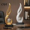 Squisiti Complementi d'Arredo per Mensole Scultura Decorativa Astratta con Sfera di Cristallo Trasparente, Statuetta Decorativa da Tavolo con Curva Fluida Moderna per Mobile Bar
