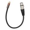 XLR Female To AV Female Cable 30cm Length 6mm Diameter XLR AV Adapter Cord for Mixer Microphone Amplifier