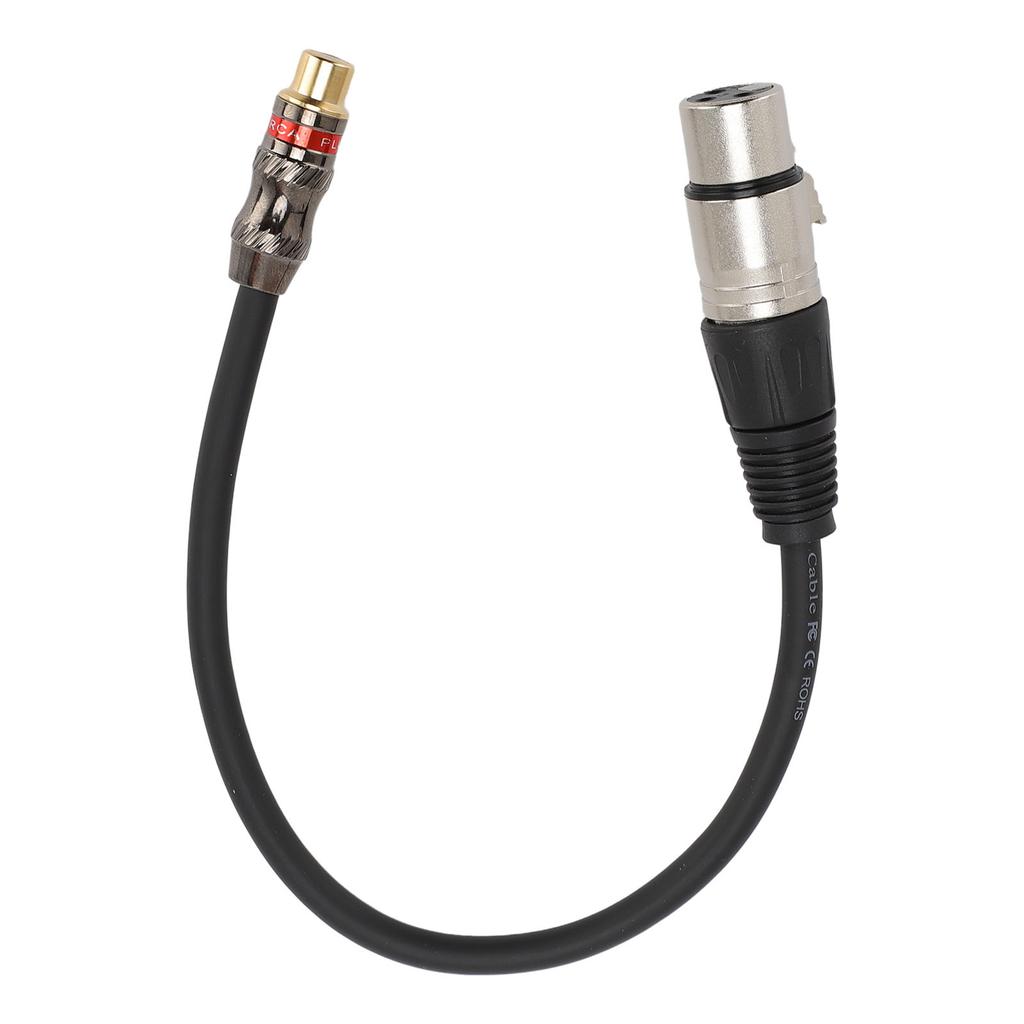 XLR Female To AV Female Cable 30cm Length 6mm Diameter XLR AV Adapter Cord for Mixer Microphone Amplifier
