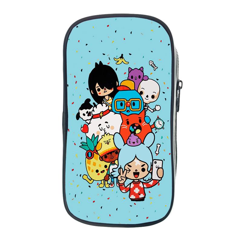 Toca Life World Pencil Case Gift Kids Boys Students Pencil Box Storage Pen Bag School Supplies Stationery Box