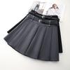 2025 College Style Pleated A-Line High Waist Slimming Skirt - Small Size, Versatile Midi & Short Options for Women
