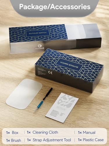 EUTOUR Men's Magnetic Watch, Silent Touch, 5ATM Water Resistance, Stylish, Simple, Casual Quartz Watch with Magnetic Ball Design, 40mm Dial, and Black