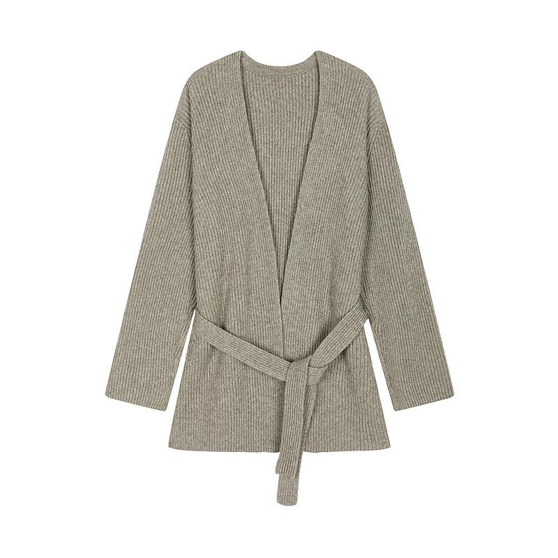 JNBY Women's V-Neck Wool Blend Long Sleeve Sweater