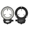 Microscope Camera 144 LED Beads Light Source Brightness Adjustable Ring Lamp (Black)