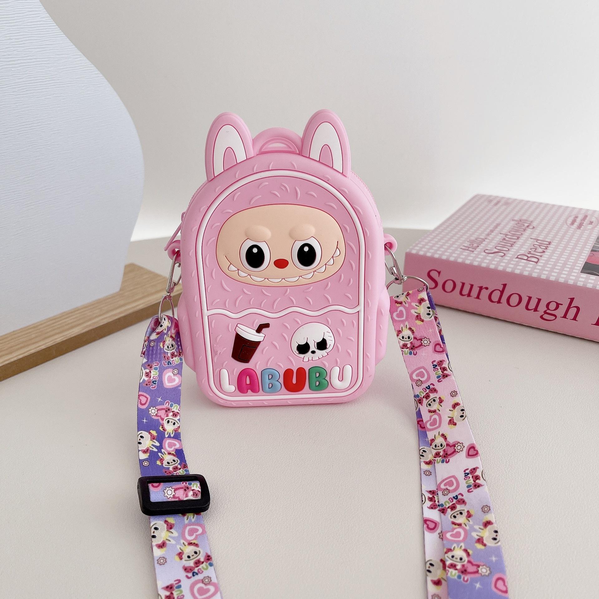 

Детский кошелек для монет Labubu студенческая наплечная сумка сумочка детская сумка детская силиконовая сумка кошелек для монет