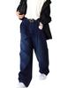 Antiqua Long Tuck Wide Denim Size Size Cobalt Blue Women's Pants, LA-00017, M, 22,