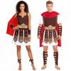 Disfraz de Guerrero Gladiador Romano para Hombre Adulto con Capa Atuendo Cosplay de Soldado Griego Antiguo para Fiesta de Halloween Carnaval