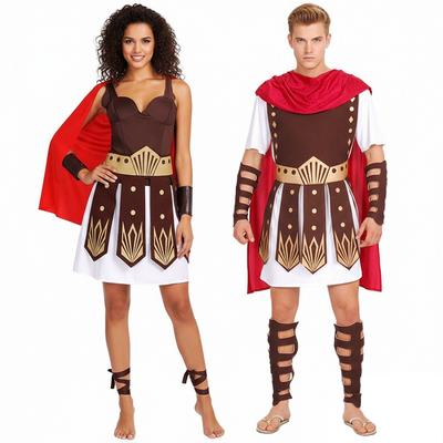 Erwachsene Männer Römischer Krieger Gladiator Kostüm Mit Umhang Frauen Altgriechischer Soldat Cosplay Outfit Für Halloween Karneval Party