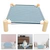 NOLITOY Cat Bed Summer Pet Freestanding Stylish Cat Cat Sleeping Scratching Blue Hammock, Bed, Wooden, Breathable, Striped, Hammock, Sofa, Area, Area,