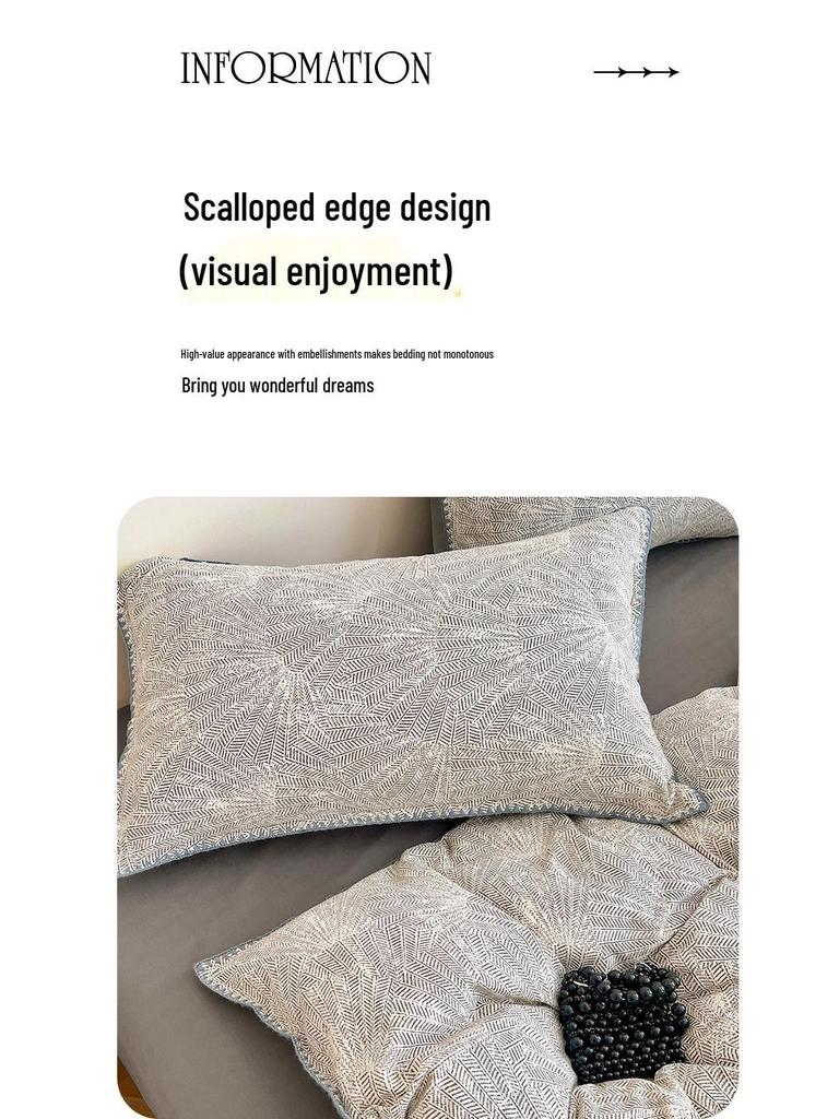 2025 New All-Cotton Flannel Bedding Set: Thick Quilt Cover, Triangular Edge, Warm Bed Sheet