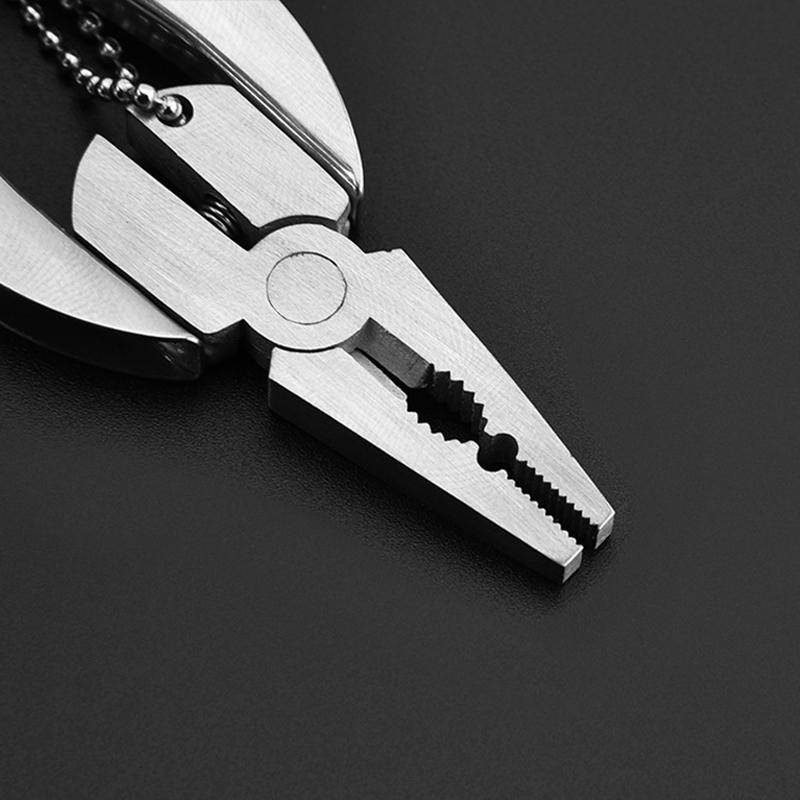 Outdoor Mini Folding Muilti-functional Plier Clamp Keychain Outdoor Hiking Tool Pocket Multitools Knife