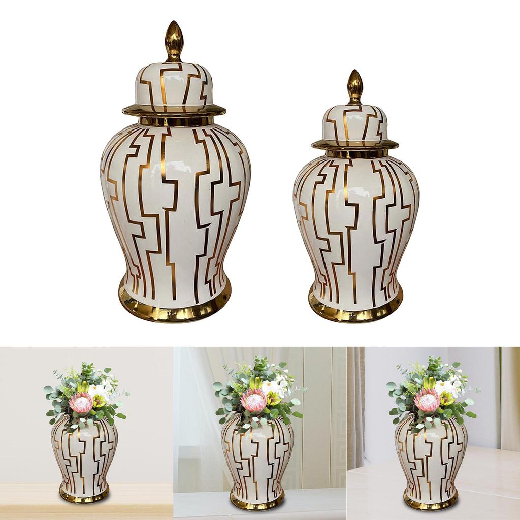 Porcelanowy słój na imbir Ceramiczny wazon Ozdoba do ekspozycji Glazura Dekoracyjny Rękodzieło Słoje świątynne Kwiat