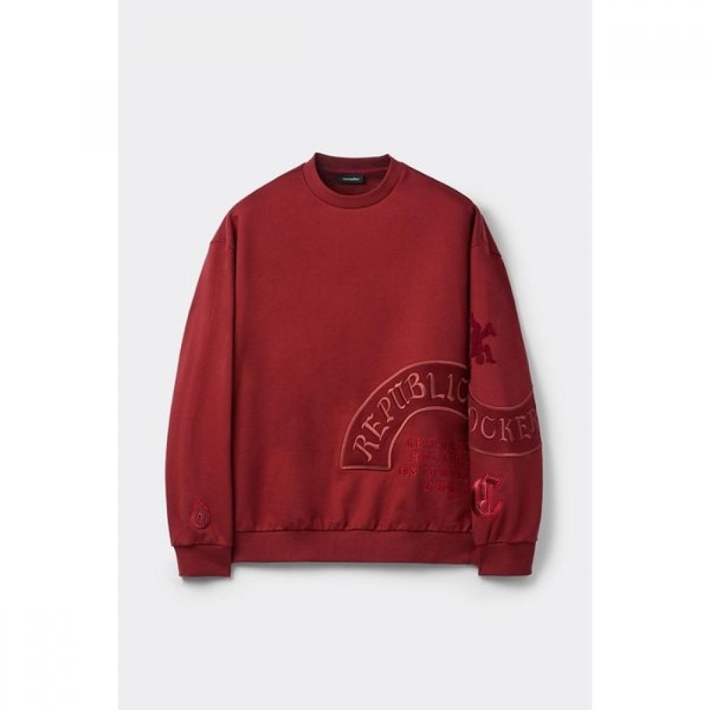 Customellow Off Season Red Graphic Sweatshirt  Cwtaw25625rex 