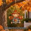 Front Door Welcome Sign Fall Wooden Hanging Sign Autumn Scarecrow & Pumpkin Maple Leaf Decor Hanger Harvest Thanksgiving Decor Farmhouse