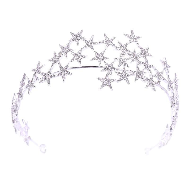 2026 Wedding Crown Headband Star Rhinestone Headgear, Wedding Accessories, Bridal Accessories Hair Accessories