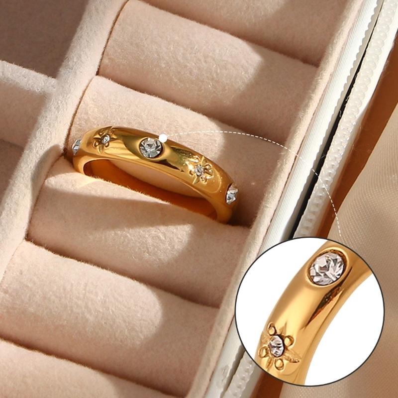 Metal Rings Fashion Dating Jewelry Stainless Steel Texture Comfortable Rings for Adding a Touch of Color to Any Look