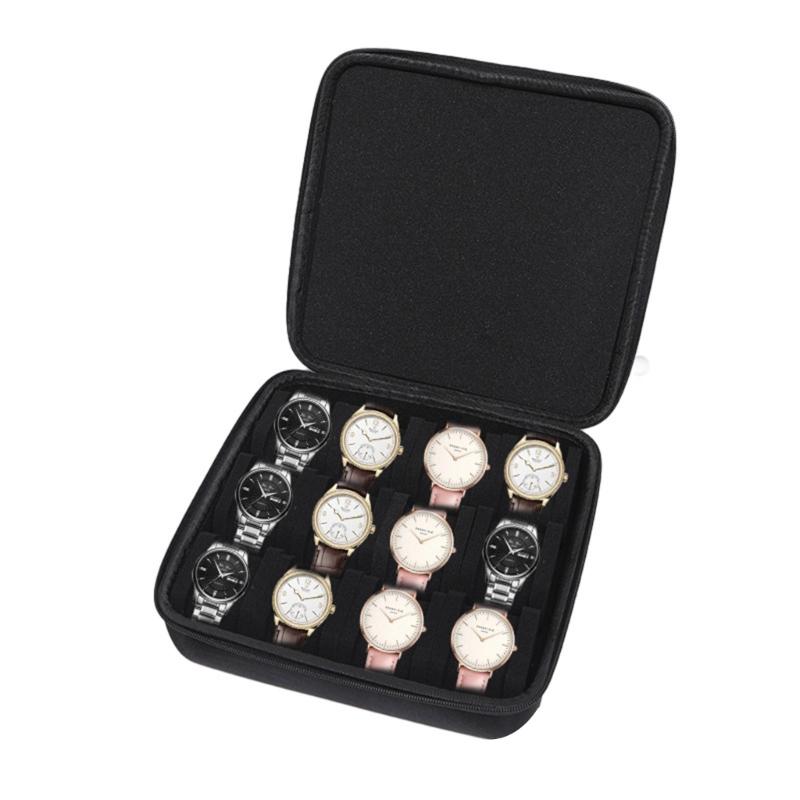 Hard Watch Roll Organizers With Foam Cushions To Prevent Movement Portable Accessory for Travel or Home Display Use