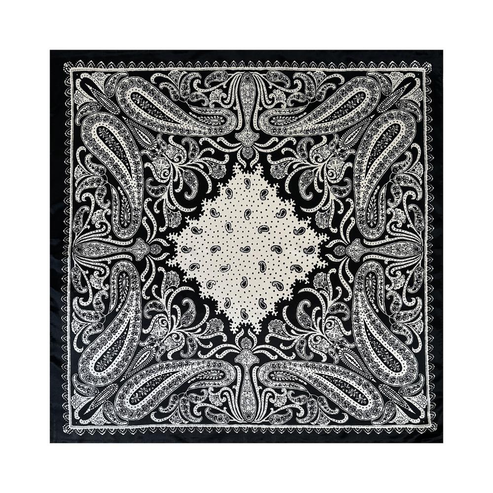 Paisley Printed Satin Square Scarf Silk Feeling Bandana Shawl New Neckerchief  Women Daily Styling