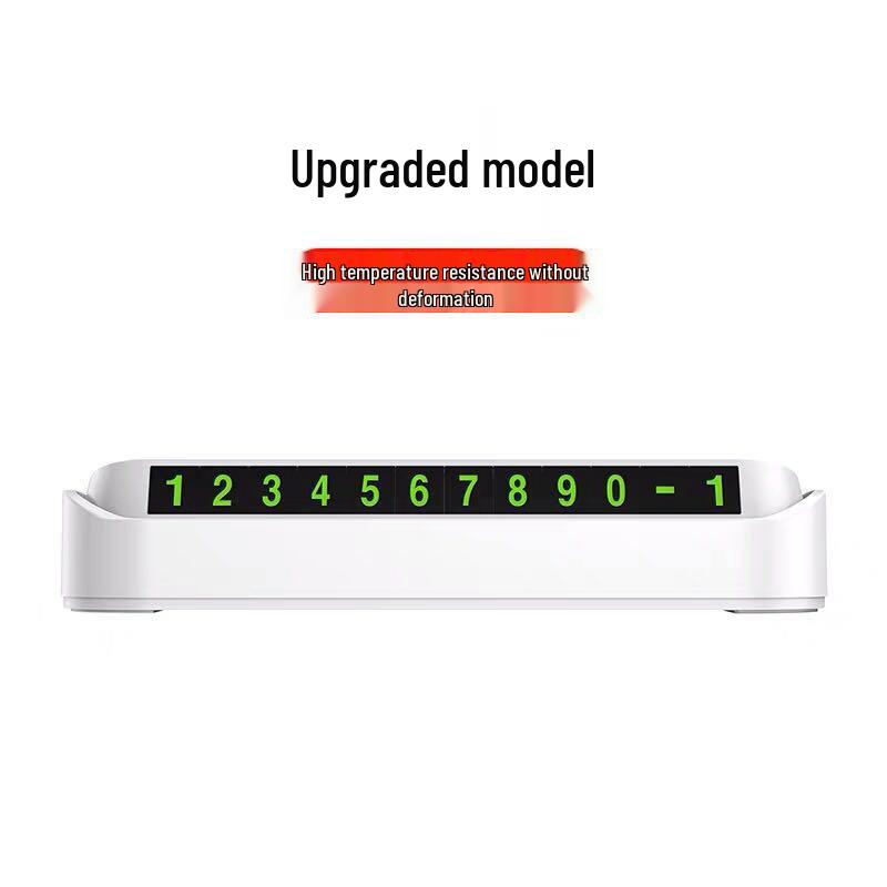 High-Temp Resistant Hidden Temporary Car Parking Number Plate with Phone Display
