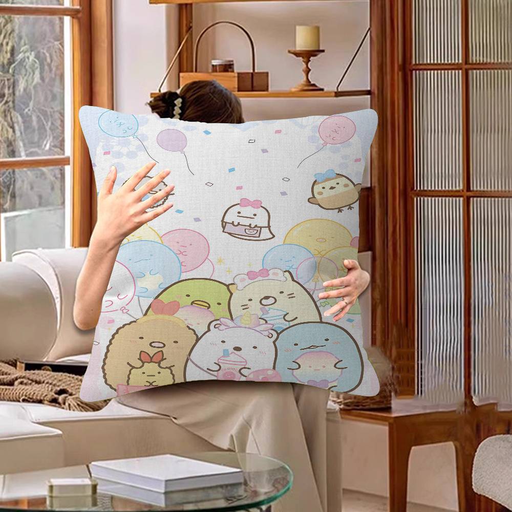 Cartoon S-Sumikko Cute G-Gurashis Pillow Cover Sofa Cushion Cover Home Room Decoration Children Gift