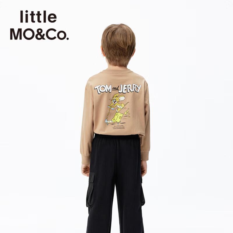 маленькая MO&Co. x Детская хлопковая футболка с длинным рукавом Tom and Jerry, антибактериальная 130