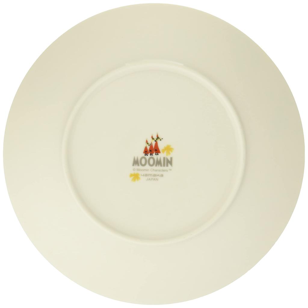 Yamaka Shoten MOOMIN [Luonto] Talerz ceramiczny, 19,5 cm, Wzór Dom Muminków, Talerz na ciasto, Talerz deserowy, Bezpieczny w mikrofalówce, Prezent, Muminki, Wzór nordycki,