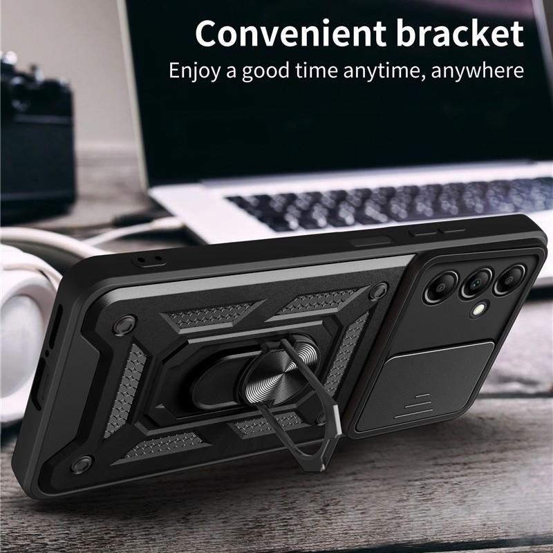 Suitable for Samsung A13 Sergeant Ring Bracket Mobile Phone Case S22 Shijia Pushing Window Car Magnetic Suction Cover