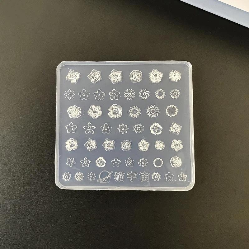 Stampo Mini Fiore 3D in Silicone con Motivi di Rose Antiaderente Facile da Usare Perfetto per Nail Art Fai da Te Scultura Sagoma in Silicone