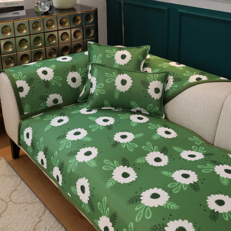 New Summer Sofa Cushion Summer Ice Silk Mat Seat Cushion All Seasons Non-Slip Leather Sofa Cover Cover Cloth Towel
