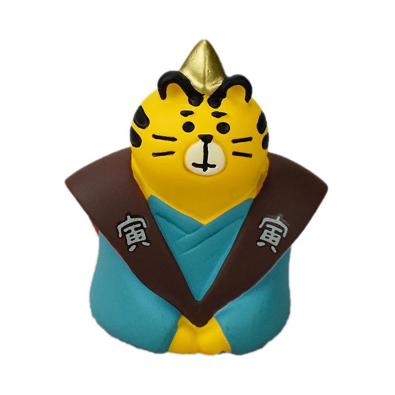 

Japanese Groceries Zakka Maneki Neko Lucky Cat Tiger Japan Miniature DIY Ornaments Cartoon Resin Craft Toys Collectible Gifts M