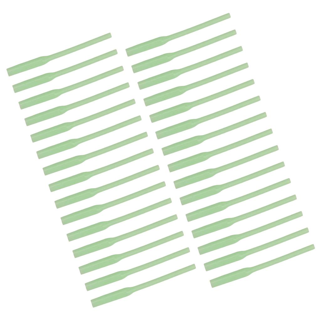 30Pcs Fishing PVC Positioner Tubes Luminous Soft Winding Preventing Portable Line Aligners Sleeve for Night Fishing