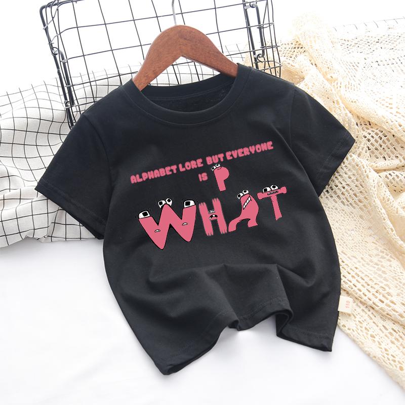 Alphabet Legend Children's Print Cartoon Clothing Girls Boys Fashion Fun Casual Top Gift