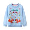 Mädchen Sweatshirt Kinderbekleidung Sweatshirt Herbst und Winter Neu Gestrickt Bestickt Langarm Mädchen Sweatshirt
