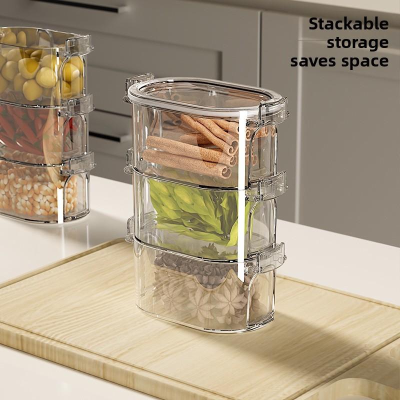 Modern Minimalist Spice Storage Container With Multilayer Food Grade Plastic For Kitchen Use