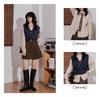 Autumn Corduroy High-Waist Pleated A-Line Mini Skirt for Women