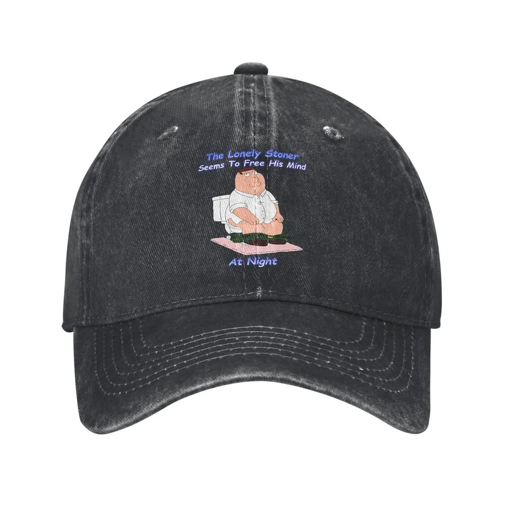 Afamilies Cartoon Stewie Brian Cartoon Baseball Cap Distressed Washed Headwear Outdoor All Seasons Travel Adjustable Caps Hat