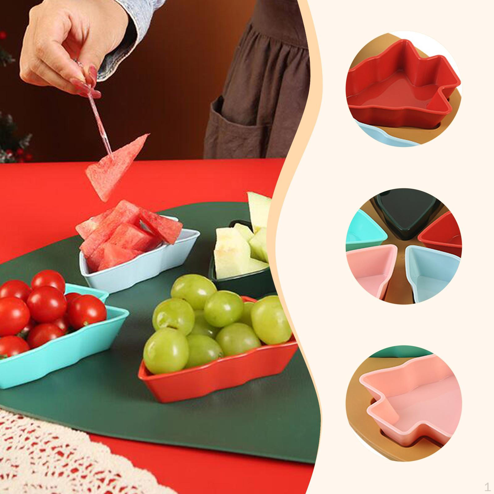 

Christmas Dried Fruit And Dessert Serving Tray - Decoration Gifts Ideal for The 5 Grid