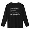 Lustiges Genie T-Shirt Intelligentes Gehirn Humor Kluger Witz vintage Gewaschen Dehnbar Lässig Vielseitig Leicht Stilvoll Weich