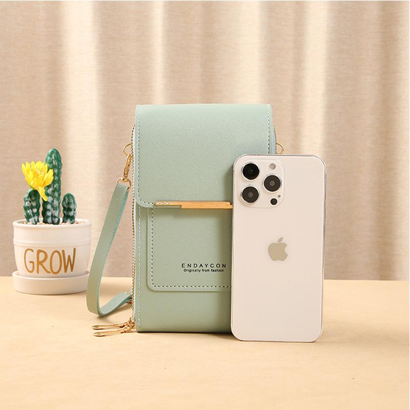 Women Crossbody Shoulder Bags Wallets Touch Screen Cell Phone Purse Soft Leather Strap Handbag for Female Luxury Messenger Bags