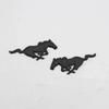 GDZJ3 2PCS 7.5/11CM Metal Car Side Badge Running Horse Sticker for Ford Mustang Shelby F150 Fiesta Focus Ecosport Edge Escape Explorer