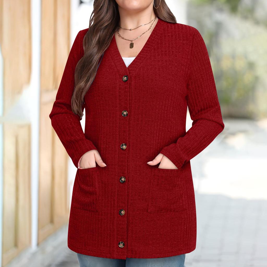 Women's Solid Color Long Sleeved Women's Long Cardigan Jacket