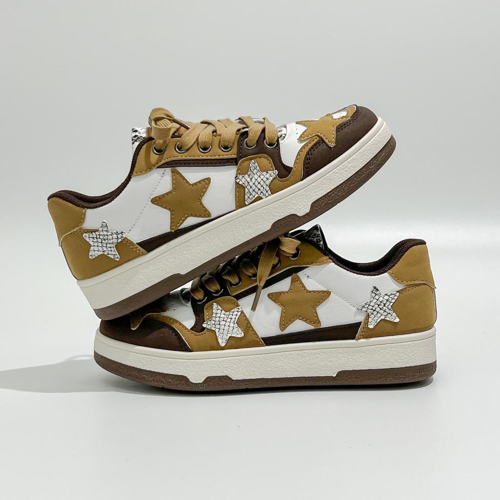 2024 New Women's Casual Sports Shoes Personalized Star Running Sports Training Shoes Skateboard Flats Size35-40